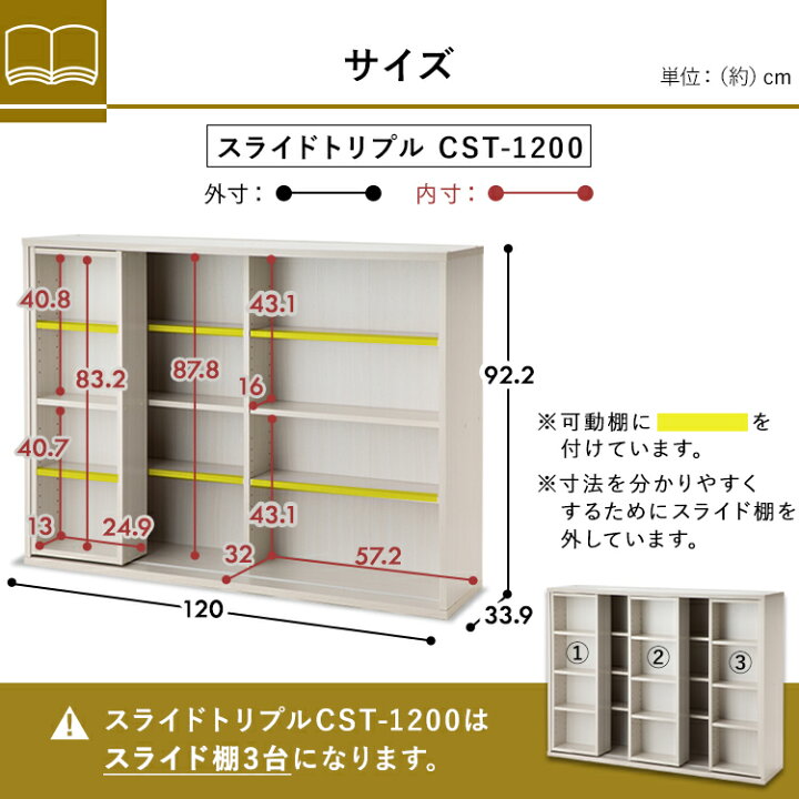 楽天市場】【1000円クーポン有♪】【あす楽】☆ランキング1位☆本棚 \レビュー報告でクッションプレゼント/ 本棚 スライド トリプル 幅120 おしゃれ 大容量 コミックラック スリム CST-1200本棚 スライド 省スペース 送料無料 カラーボックス 絵本棚 絵本ラック 書斎 ... 楽天市場】【1000円クーポン有♪】【あす楽】☆ランキング1位☆本棚 \レビュー報告でクッションプレゼント/ 本棚 スライド トリプル 幅120 おしゃれ 大容量 コミックラック スリム CST-1200本棚 スライド 省スペース 送料無料 カラーボックス 絵本棚 絵本ラック 書斎 ...