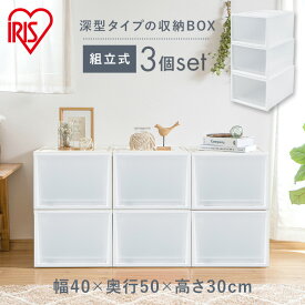 【3個セット】収納ケース 収納ボックス 押入れ収納 衣装ケース クリアケース 引き出し プラスチックネスティングボックスチェスト 衣類収納 ベッド下収納 クローゼット収納 幅40 奥行50 収納 大容量 アイリスオーヤマ NSBC-500D×3