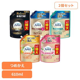 【2個セット】消臭剤 芳香剤 スプレー ファブリーズW除菌+消臭 プレミアム つめかえ用 特大サイズ 610ml まとめ買い 消臭スプレー 詰め替え W除菌 衣類用 布製品 P&G シトラス＆ガーデン フローラル＆ブロッサム ランドリー 無香料 クールアクア