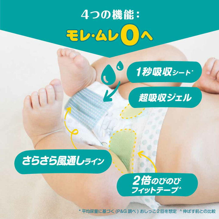 楽天市場】【選べる4個セット】パンパースさらさらケア テープ／スーパ 