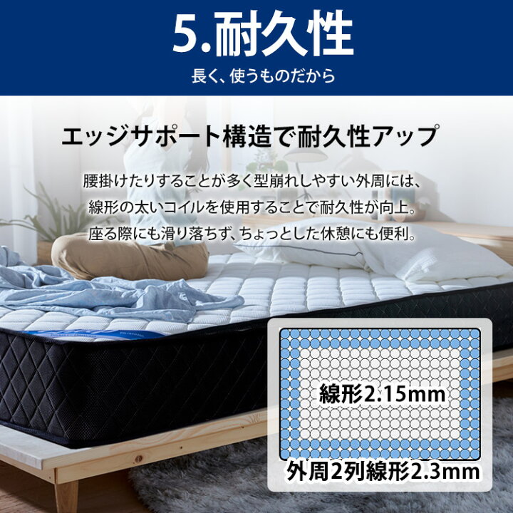 楽天市場】【開梱設置対象】マットレス シングル セミダブル ダブル 