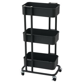 キッチンワゴン キャスター付き スリム 収納家具 スリムキッチンワゴン 収納家具 キッチン家具 キッチンワゴン スリム キッチン 収納 隙間収納 洗面所 かわいい シンプル コンパクト ベージュ グレー ホワイト ブラック KWS-L003[2603SK]