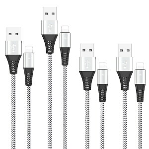 iPhone Lightning 2.4A�����[�d�P�[�u�� ���C�g�j���O�P�[�u�� 4�{�Z�b�g ����0.3m 1.2m*2 1.8m Lightning�P�[�u�� ���ϋv �f�[�^���� �҂ݐ� �f���h�~ �}���[�d ���� �[�d�� iPhone 13 13mini pro max 12 12mini 11 X X