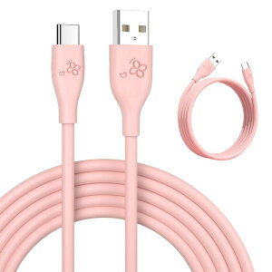 USB-A to USB-CP[u X}z X}[gtH 2{Zbg 1.2m 2m Android USB Type-C P[u 3A QC3.0Ή VRS fɂ fɋ \`bv 炩 f[^] ϋv AhC