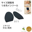【楽天1位　足専門家設計】 インソール つま先 サイズ調整 厚手 3ミリ厚 (両足用2枚) 中敷き かかとが脱げる大きい靴用 サイズ調整インソール ハーフインソール ヒール かかと パカパカ 脱げ防止 パッド 靴 サイズ 調整 ゆるい靴 大きい靴 靴ぬげ対策 靴がぬげる ルッチェ