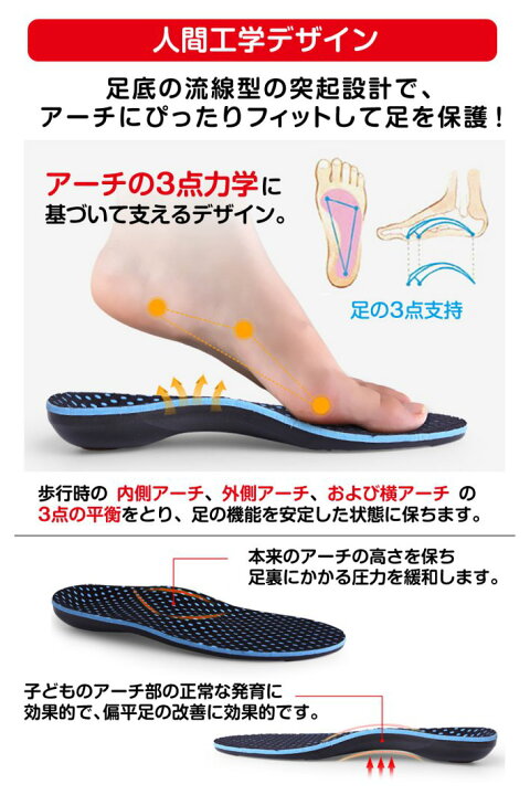 子供用 インソール キッズ KIDS 偏平足予防 足弓 O脚 X脚 矯正 内股予防 外股予防 児童 足裏 アーチ 中敷 アーチサポート 減圧クッション 衝撃吸収 サイズ調整 男の子 女の子 適用 14.5〜22.5cm/子供用 アーチサポート インソール専門店 PhoenixSole 子どもの扁平足インソール サイズM(18-19.5㎝) 2個まとめ売り
