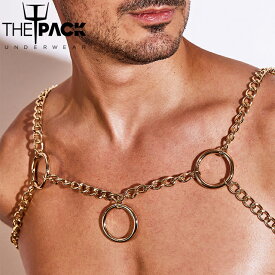 THE PACK/Gabor Harnessメンズ 金属製の装飾品 胸と背中の向け 高級な品質 パンティー 付属品 ベルト セクシー 情熱