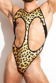THE PACK Leopard Bodice ファッション系 メンズ 筋トレ ボディスーツ ビキニ フランススタイル 贅沢 セクシー 吸水速乾 ソフト生地 肌触り