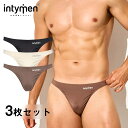 INTYMEN Traveler 3枚セット メンズTバック ローライズ 軽量 ストレッチ 通気性 メンズ下着 3PACK