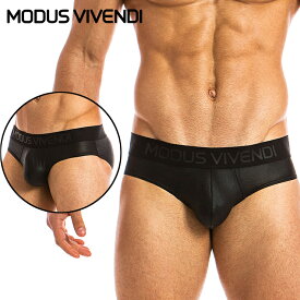 MODUS VIVENDI/HIGH TECH CLASSIC BRIEF ファッション 男性インナー 高級素材 モノトーン スポーツ ラテックス風 セクシー メンズ ブリーフ