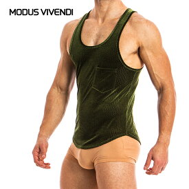 MODUS VIVENDI /Jock Tanktop ファッション 男性シャツ 高級素材 ノーブル 贅沢 豪華なメンズタンクトップ カジュアル