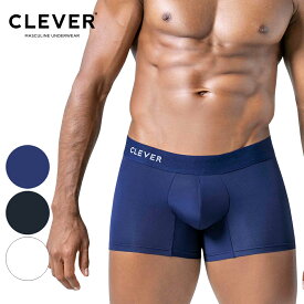 CLEVER メンズ ボクサーパンツ ローライズ ストレッチ 無地 シンプル 高級感 快適 CLASSIC MATCH BOXER