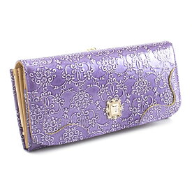 訳あり展示品箱なし アナスイ 財布 長財布 がま口財布 紫 ANNA SUI 310491-90 b レディース 婦人