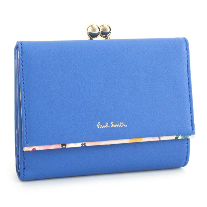 楽天市場】ポールスミス 財布 二つ折り財布 がま口財布 青(ブルー  