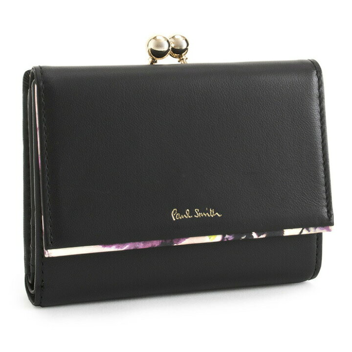楽天市場】ポールスミス 財布 二つ折り財布 がま口財布 黒(ブラック  