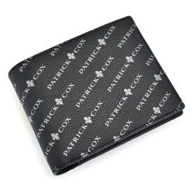 展示品箱なし パトリックコックス 財布 二つ折り財布 黒(ブラック) PATRICK COX 20200907-2 メンズ 紳士