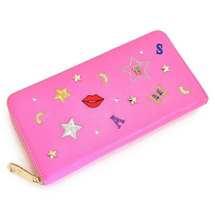 楽天市場】アナスイ 財布 長財布 ラウンドファスナー ピンク ANNA SUI 