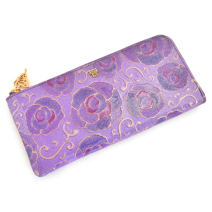 楽天市場】アナスイ 財布 長財布 L字ファスナー 紫(パープル) ANNA SUI  