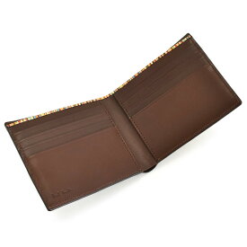 ポールスミス 財布 二つ折り財布 カード&札 チョコ Paul Smith psc484-71 メンズ 紳士 ギフト 定番 彼氏 彼女 プレゼント