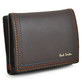 ポールスミス 財布 二つ折り財布（札入なし） ミニ財布 BOX型 チョコ Paul Smith psc690-71 メンズ 紳士 ギフト 定番 彼氏 彼女 プレゼント