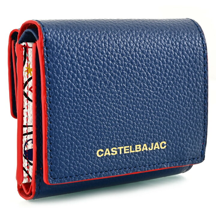 楽天市場】カステルバジャック 財布 三つ折り財布 紺(ネイビー 