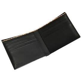 展示品箱なし ポールスミス 財布 二つ折り財布 カード&札 黒(ブラック) Paul Smith psc484-10 メンズ 紳士