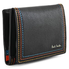 ポールスミス 財布 二つ折り財布（札入なし） ミニ財布 BOX型 黒(ブラック) Paul Smith psc690-10 メンズ 紳士 ギフト 定番 彼氏 彼女 プレゼント