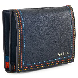 ポールスミス 財布 二つ折り財布（札入なし） ミニ財布 BOX型 紺(ネイビー) Paul Smith psc690-30 メンズ 紳士 ギフト 定番 彼氏 彼女 プレゼント