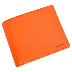 ポールスミス 財布 二つ折り財布 カード入れ付き オレンジ Paul Smith psc105-42 メンズ 紳士 ギフト 定番 彼氏 彼女 プレゼント