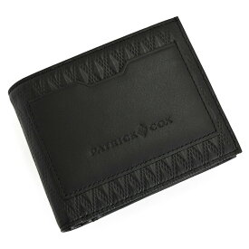 展示品箱なし パトリックコックス 財布 二つ折り財布 黒(ブラック) PATRICK COX pxmw1rs2-10 メンズ 紳士