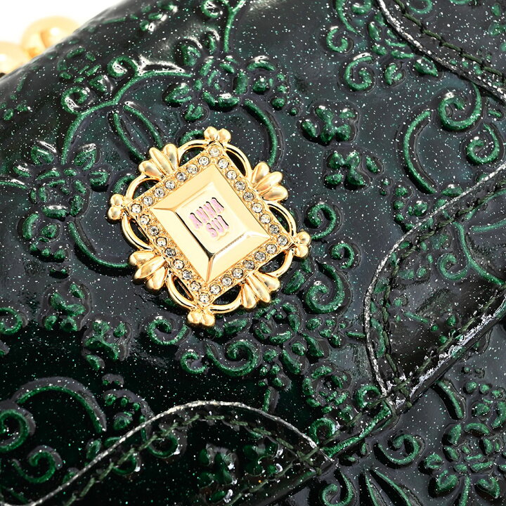 楽天市場】アナスイ 財布 二つ折り財布 がま口財布 緑(グリーン) ANNA 