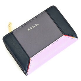 ポールスミス キーケース 小銭入れ コインケース L字ファスナー 灰(グレー) Paul Smith bpw271-13 レディース 婦人 ギフト 定番 彼氏 彼女 プレゼント