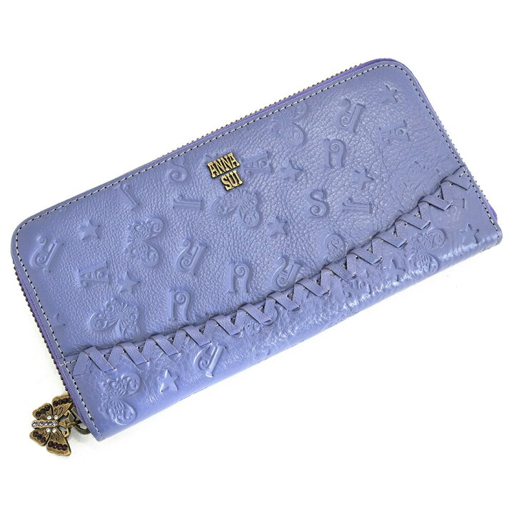 楽天市場】アナスイ 財布 長財布 ラウンドファスナー 紫(パープル  