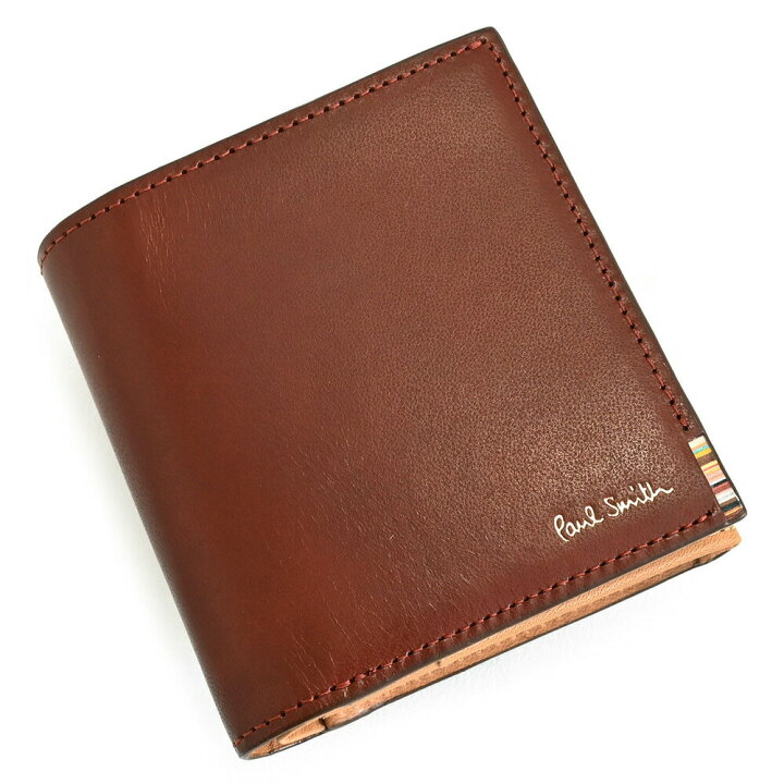 楽天市場】ポールスミス 財布 二つ折り財布 BOX型 茶(ブラウン) Paul 
