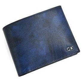 カルバンクライン 財布 二つ折り財布 紺(ネイビー) CK CALVIN KLEIN 818624 メンズ 紳士 ギフト 定番 彼氏 彼女 プレゼント