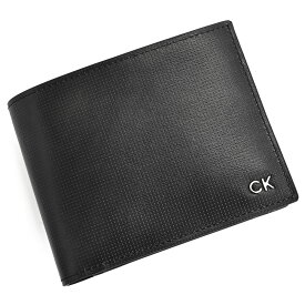 カルバンクライン 財布 二つ折り財布 黒(ブラック) CK CALVIN KLEIN 818624 メンズ 紳士 ギフト 定番 彼氏 彼女 プレゼント