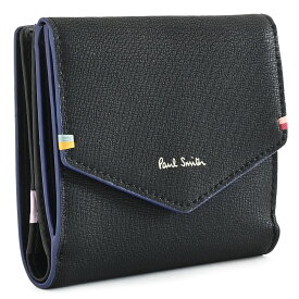 ポールスミス 財布 二つ折り財布 黒(ブラック) Paul Smith bpw264-10 レディース 婦人 ギフト 定番 彼氏 彼女 プレゼント