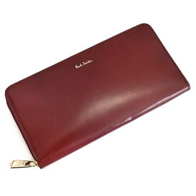 ポールスミス 財布 長財布 ラウンドファスナー ボルドー Paul Smith bps566-80 メンズ 紳士 ギフト 定番 彼氏 彼女 プレゼント