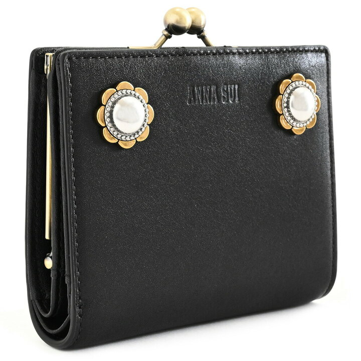 楽天市場】アナスイ 財布 二つ折り財布 がま口財布 黒(ブラック) ANNA 