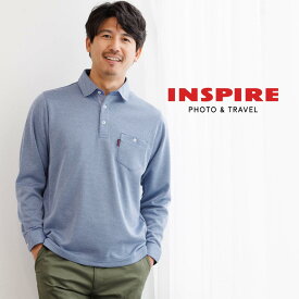 【特別価格＋10%offクーポン】【ギフト対応 可 父の日 ギフト 】 INSPIRE インスパイア （公式） ポロシャツ メンズ 長袖 ツイル ジャガート 共衿 春物 春 夏 上品 半袖 ゴルフ カジュアル 服 胸ポケット ポケット付き 父の日 ギフト プレゼント 贈り物