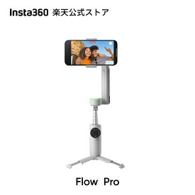 Insta360 Flow Pro - AI搭載スマホジンバル Apple DockKit対応 AI自動追跡 360度無限パントラッキング 3軸手ブレ補正 内蔵三脚 ポータブル 折り畳み可能、AI追跡 縦型動画・横型動画 スマホスタビライザー グレー 【ランキング受賞】