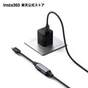 Insta360 Wave Y�P�[�u��&�d���A�_�v�^�[ Wave��A�����d 3.1m�̏_�炩���P�[�u�� ����Type-C�|�[�g �d���ƃf�[�^�̗����ɑΉ�