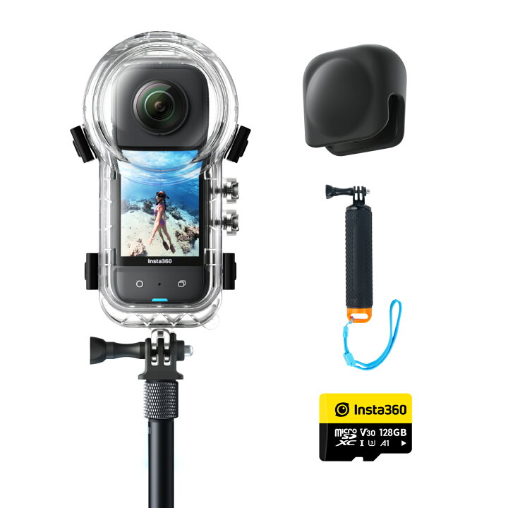 楽天市場】Insta360 X3 見えない潜水キット| 128GBメモリカード X3  