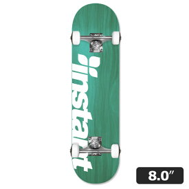 【instant】ORIGINAL LOGO COMPLETE green/white 8.0インチコンプリートセット 完成品リアル スケートボード スケボーSKATEBOARD DECK COMPLETE