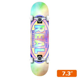 【REAL】OVAL TIE DYES COMPLETE 7.3インチコンプリートセット 推奨年齢：8～12歳 完成品リアル スケートボード スケボーSKATEBOARD DECK COMPLETE