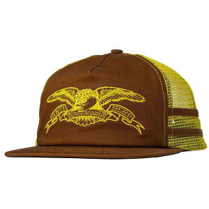�yANTI HERO�zBASIC EAGLE SNAPBACK MESH HAT brown/mustard �A���`�q�[���[ �L���b�v �X�P�{�[ �X�P�[�g�{�[�h SKATEBOARD