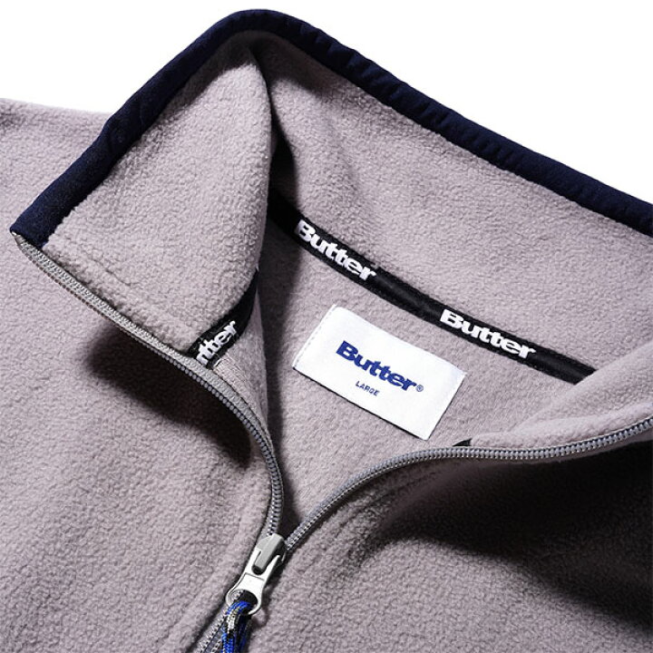 楽天市場】【BUTTER GOODS】PITCH 1/4 ZIP PULLOVER greyバターグッズ 