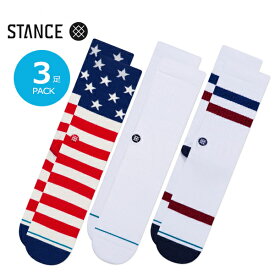 【STANCE】THE AMERICANA 3 PACKスタンス ソックス 靴下スケートボード スケボー SKATEBOARD