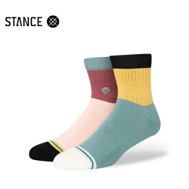 【STANCE】BLOCKED QTRスタンス ソックス 靴下スケートボード スケボー SKATEBOARD