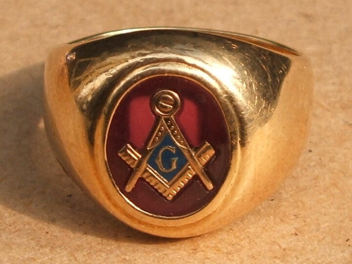 楽天市場 Freemason フリーメイソン 実物ビンテージ ゴールドリング 18k 18金 中古 有限会社 インスティンク